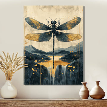 Dragon Whisper Of The Marsh - Dragonfly Canvas Wall Art